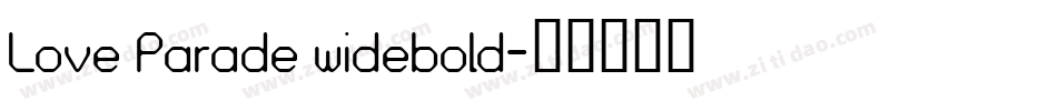Love Parade widebold字体转换